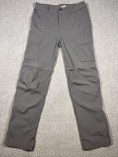 REI Co-op Convertible Pants Kids Large 14-16 Gray Stretch Cargo Zip Off Hiking