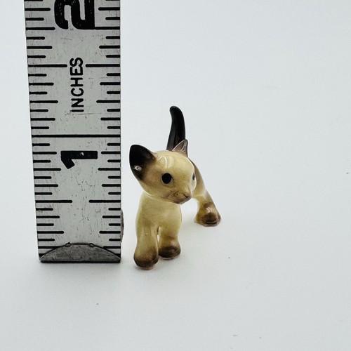 Vintage Hagen Renaker Miniature Siamese Cat Kitten Figurine RETIRED - Picture 2 of 11