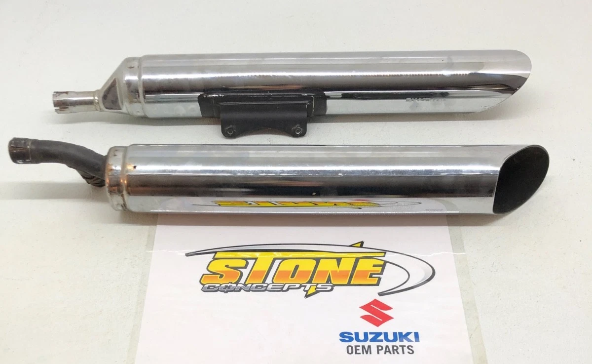 OEM Suzuki 1997-2004 VZ800 Marauder Exhaust Mufflers Silencers Cans Set VZ 800