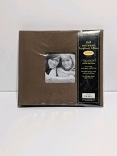 NWT 2010 The Paper Studio Cloth Post bound Scrapbook Album Brown 8x8