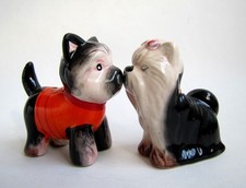 Ensemble Sel Poivre Chiens Salière Poivrière