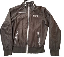 Crosshatch Men’s Series 55 Black Polyester Nylon Windbreaker High Neck Jacket M