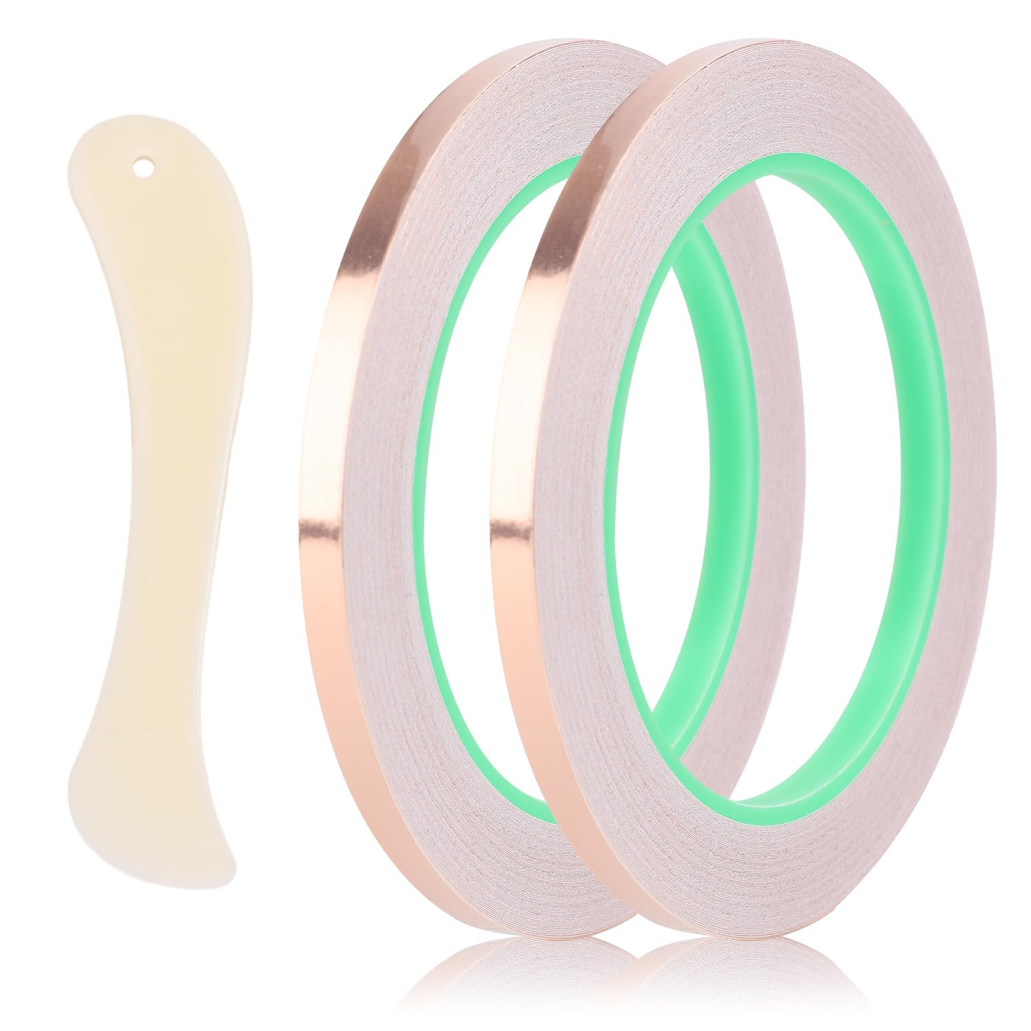 Copper Foil Tape, Wide Adhesive, for Stained Glass, Double-Sided. Conductive
