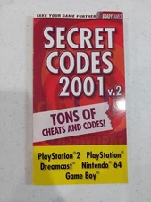 Secret Codes 2001 v.2 Bideo Game Cheat Code Book Nintendo Playstation Gameboy