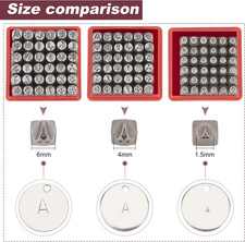 36 Pcs Letter and Number Metal Stamp Set, 1/20 Inch 1.5Mm Alphabet A-Z and Nu...
