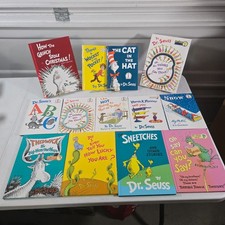Dr Seuss Hardcover Book Lot of 13 Cat in the Hat Grinch Sneetches Classics Mixed