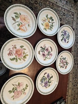 Portmeirion GARDEN Royal Highnes 8 Rose Dinner And 2 Salad Plate 8 Oatmeal Bowl 