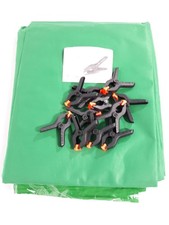 Lusana Studio PHOTOGRAPHY Green Screen Backdrop w/ 12 LimoStudio Clamps