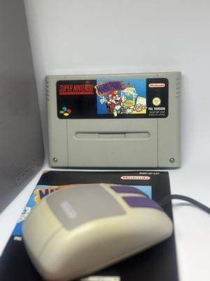 Mario Paint mit Mouse Pad und Maus Super Nintendo SNES Spiel PAL  ESP