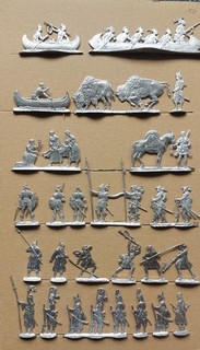 Zinnfiguren Flachfiguren 30mm Loy Figuren von Ludwig Frank. Durch die Zeiten.