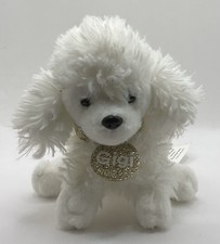 Gund Justice Pet Shop Gigi Poodle Dog Plush Stuffed Animal White Puppy NO LEASH