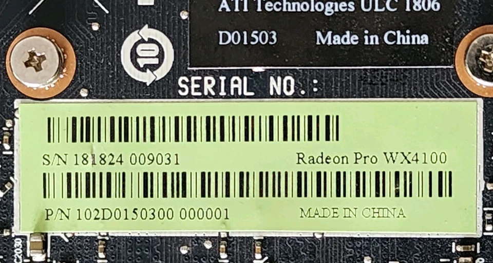 AMD Radeon Pro WX 4100 4GB GDDR5 PCI-E Full Height Video Card D/PN: TFC3M - Image 4 of 4