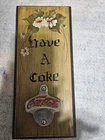 Vintage- Style Wall Mount Bottle Opener.  Have A Coke With Floral.