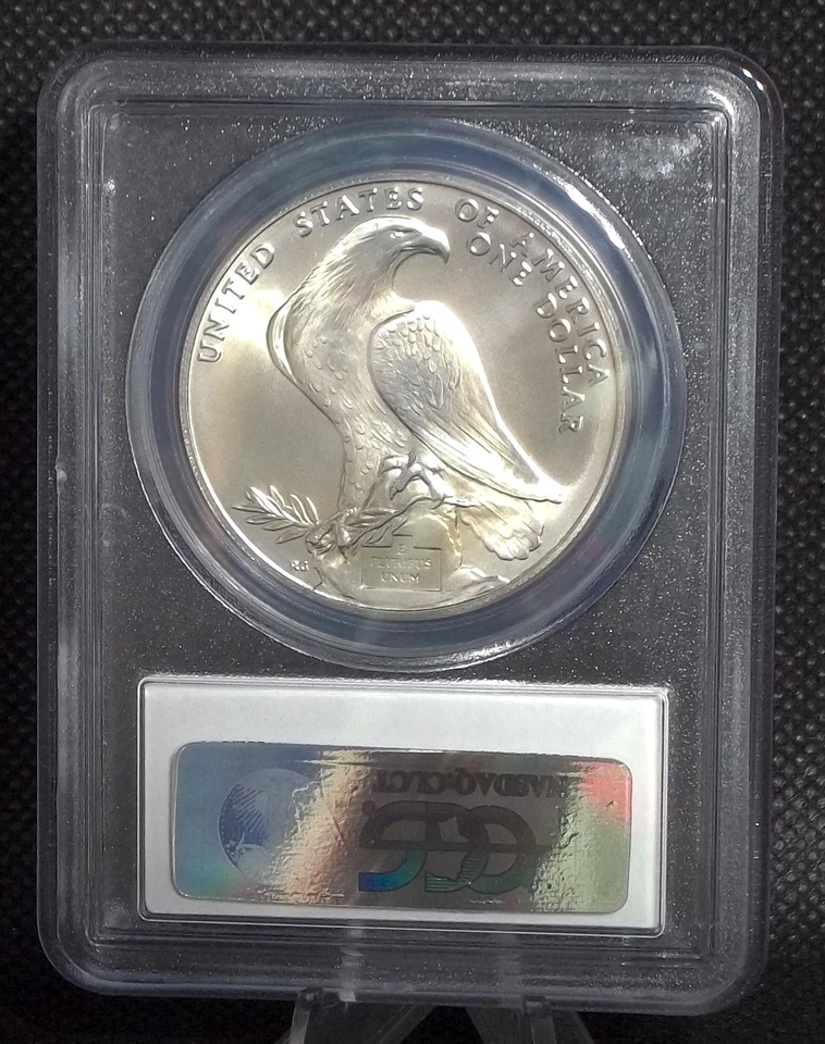 1984-D Olympics Commemorative Silver Dollar Coliseum PCGS MS69 #3337B - Image 2 of 2