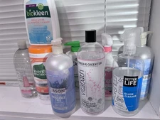 9 Empty 32 Oz And 24oz Plastic Bottles With Spray Nozzles Pump Refill -Recycled