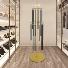 2-tier Tie Rack Floor Mounted Belt Hanger Met...