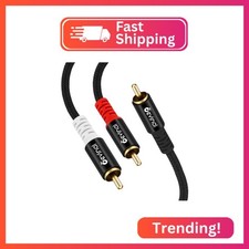 Devinal RCA Y Cable, RCA/Phono Y Splitter, RCA 1 Male to 2 Male Y Adapter, Male/