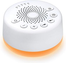 White Noise Sound Machine 25 Sounds Night Light Timer Memory Sleep Aid Pro PlusS