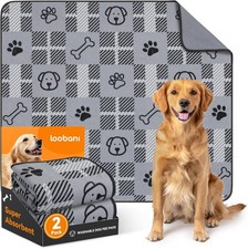 LOOBANI Washable Pee Pads for Dogs: 31"x36" 2 Pack
