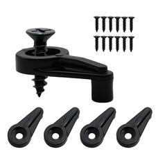50 Pack Glass Retainer Clips Kit, Black Window Screen Clips, 4-5mm Glass Cabi...