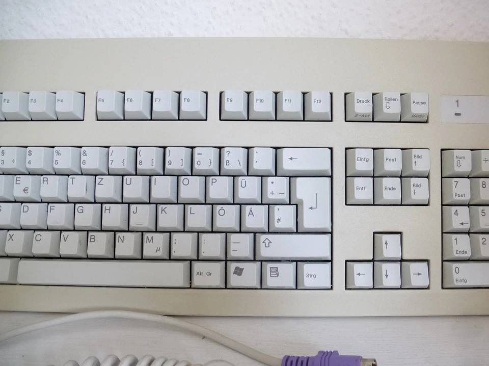 VINTAGE CHERRY PS/2 TASTATUR G80-3000LPMDE-0 / 01 MX 3000M DEUTSCH QWERTZ - Bild 3 von 4