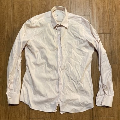 Men s Light Pink Prada Button Up Shirt 39/15.5 Cotton