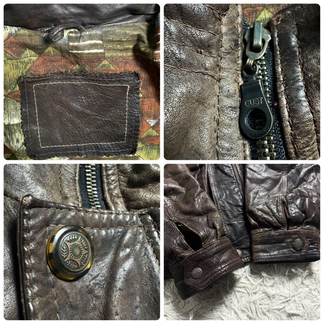 leather jacket lining native pattern all over sho… - image 10