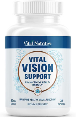 Vital Vision Support   Eye Health Supplement with Vitamin A, Lutein, Beta Carote