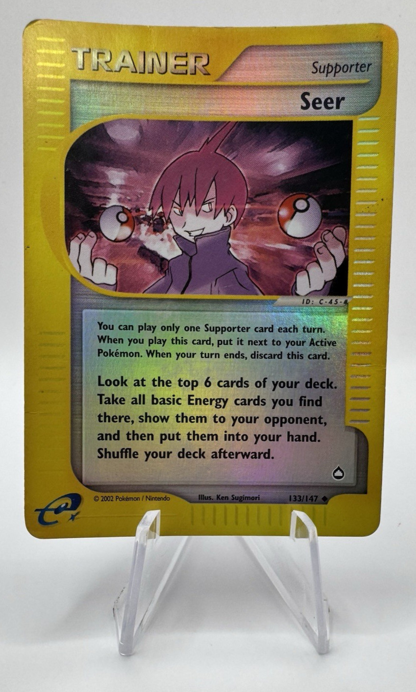 Seer 133/147 Aquapolis Reverse Holo MP Played Pokemon Card