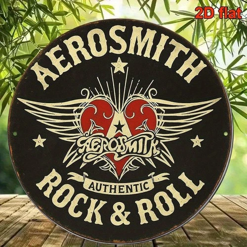 Aerosmith Rock Vintage Music Logo Tin Metal Signs Home Décor 8x8