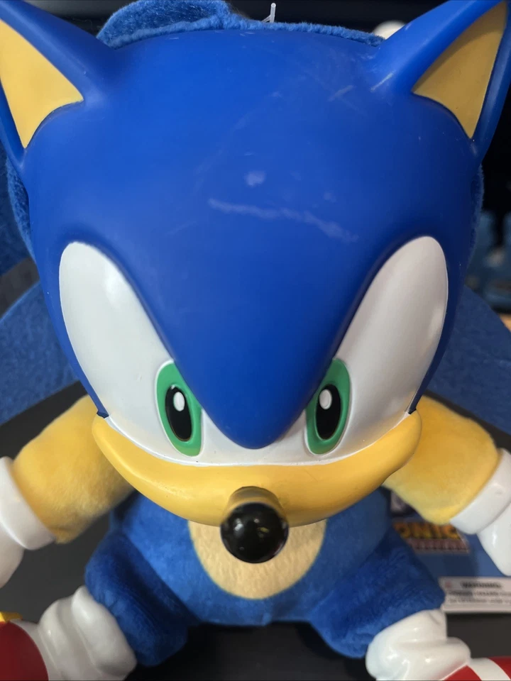 2021 Kidrobot Roto Phunny Sonic The Hedgehog Plush Figure Hard Face Feet & Hands - Image 3 of 4