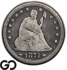 1874 Seated Liberty Quarter w/ Arrows