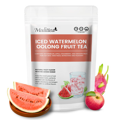 Oolong Tea with Apple Watermelon Fruit Tea Refreshing Summer Fruit-Infused Tea