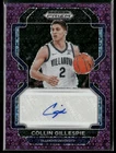 Collin Gillespie 2022 Prizm Draft Picks #DP-COL Auto Purple Circles Villanova
