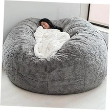 Big Huge Giant Bean Bag Chair for Adults, (No Filler) Bean Bag 6FT Gray 1 Big Huge Giant Bean Bag Chair for Adults, (No Filler) Bean Bag 6FT Gray 1 - Image 1