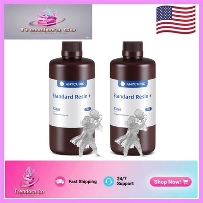 405nm SLA Fast UV-Curing Clear Resin - 2kg Upgraded 3D Printing Solution