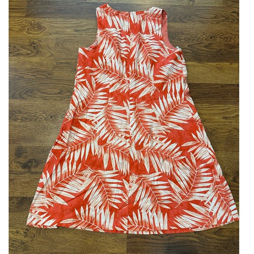 Jones New York Palm Print Linen Blend Dress – Red/Orange | Women’s Sz S NWOT - Picture 2 of 9