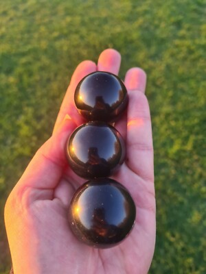 Schwarzer Obsidian Heilkugel 35mm: Schutz, Erdung, Positivität, Verbannt