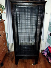 Refurbished bird cage with accessories for sale. 5ft tall 3ft wide