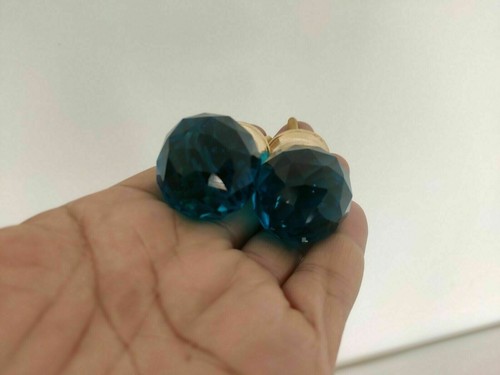 Set 2 pezzi pomello per porta in vetro vittoriano e ottone stile diamante man... - Foto 15 di 18