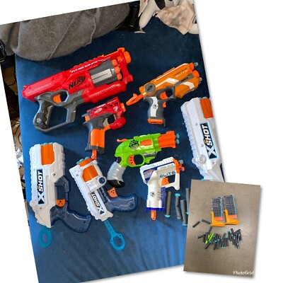 LOT 10x Nerf Zuru Guns Xshot Zombie Elite Cycloneshock Mega Bigshock 2 Magazines