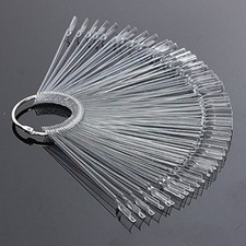 50 Piece Nail Swatch Sticks Fan Shape Color Display Tips Gel Polish Nail Art