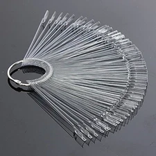 50 Nail Swatch Sticks Fan Shape Color Display Tips for Gel Polish & Art