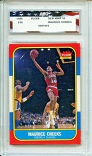 1986 Fleer Basketball #16 Maurice Cheeks AGC 10 Gem Mint Philadelphia 76ers