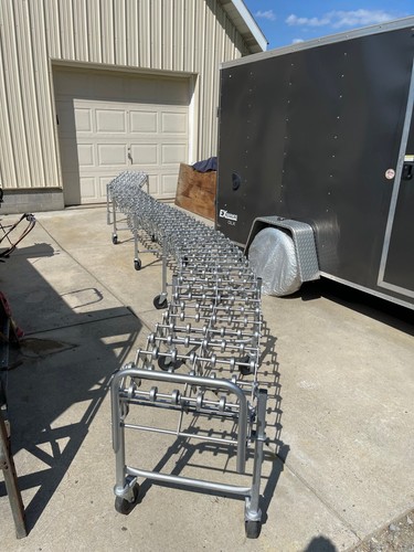 Nestaflex 226 expandable skate wheel conveyor  24' 8" expanded 18" wide steel