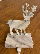 Reindeer Christmas Stocking Hanger Hook Faux Marble by Northlight