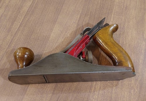 Vintage Early Stanley TWO TONE Hand Carving Wood Plane Tool USA Smooth Bottom - Picture 19 of 23