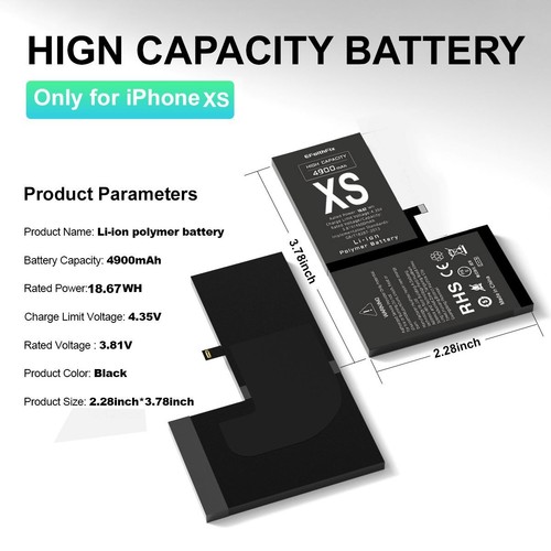 Super bateria do Apple iPhone XS 4900mAh bateria bateria wymiana zestaw narzędzi - Zdjęcie 7 z 7