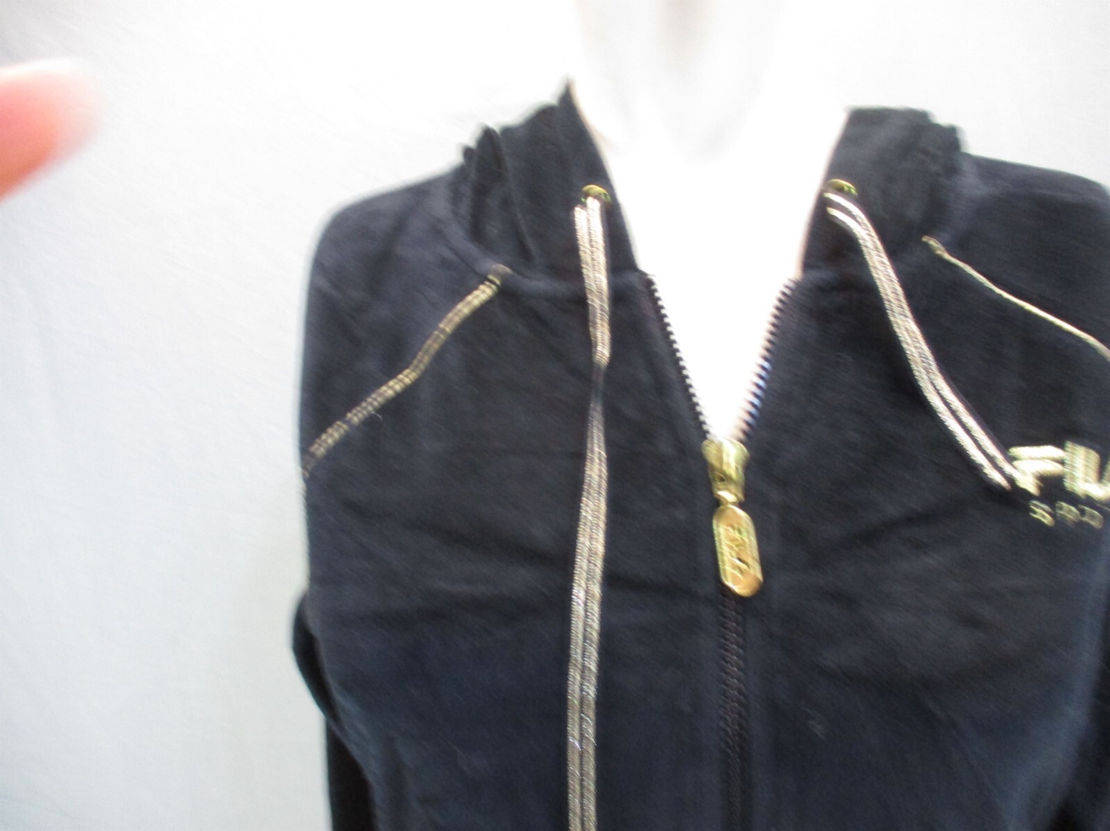 Giacca sportiva FILA taglia M donna misto cotone zip intera coulisse tasca 610