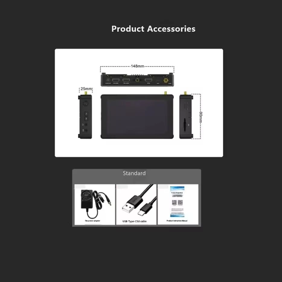 Movmagic X5 2-Channel 5.5" Touch Screen 4K HDMI USB Wifi Wireless Video Switcher - Image 3 of 4